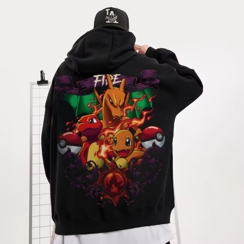 Cosplay Flame Prop - Siyah Büyük Beden 4XL Pokemon Alev