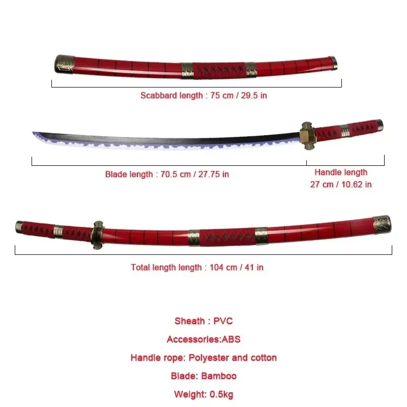 40 inç Roronoa Zoro Katana Nin - Cosplay Prop Dagger incelemesi ve fiyatı